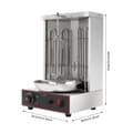 Miniatyrbillede 3 af 4: Kebabmaskine, 3000W effekt, justerbar temperatur 50-300°C, 2 rustfrie stålrør til opvarmning