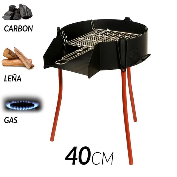 Maalaismainen puuhiilen grilligrilli, säädettävä korkeus, monipuoliset keittovaihtoehdot,40 cm