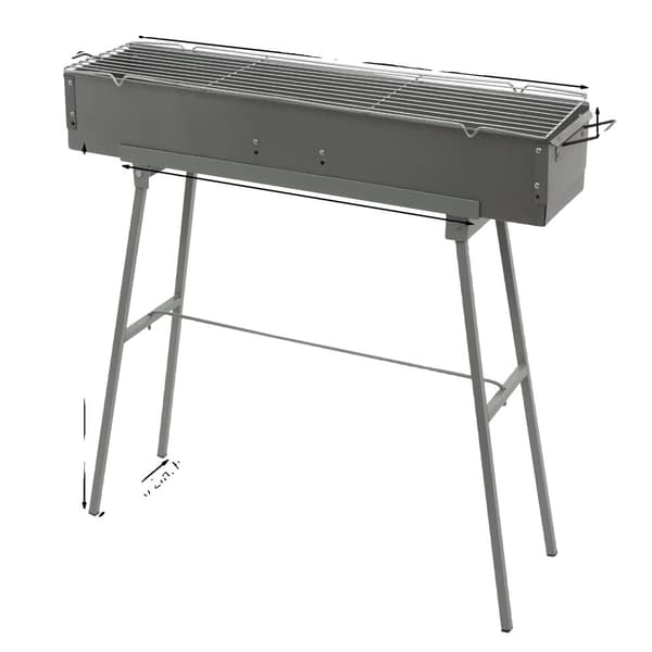 Bärbar BBQ-grill, kolbränsle, zink-järnlegering, hopfällbar design,Stil 1