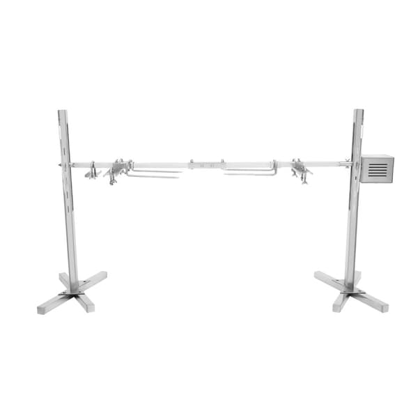 Elektrisk BBQ Grill Kit, Justerbar Höjd, 40 kg Lastkapacitet,Silver