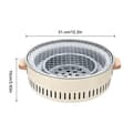 Miniatyrbild 2 av 2: Koreansk bärbar grill, design för en person, idealisk för inomhus- och utomhusbruk,Vit