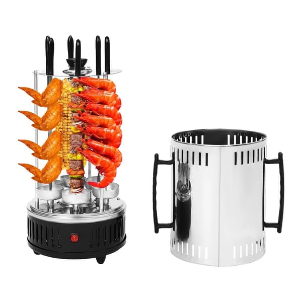 Pystysuora sähkögrilli, 1000 W teho, maksimi lämpötila 500℃,musta