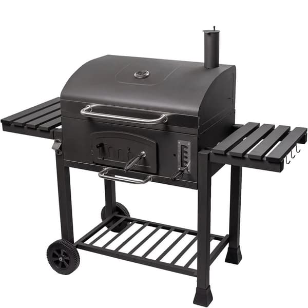 Kolgrill, Extra Stor Matlagningsyta, Portabel Vagnsdesign