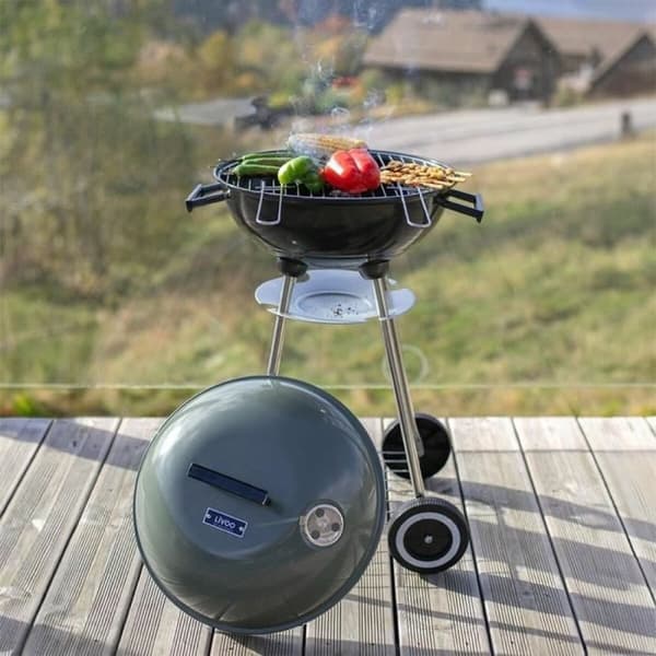 Bärbar Grill Livoo DOC172K Förkromat stål Ø 42 cm