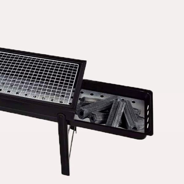 OBOSOE bærbar kulgrill – Stor foldbar udendørs grill til camping og have