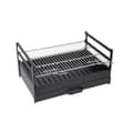 Miniatyrbild 1 av 2: Träkolsgrilllåda med grill i rostfritt stål 70 x 40 cm - Metallgrill L.70 x l, 40 x H.29 cm