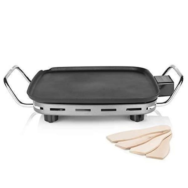 Plancha Chef Mini Classic svart - Princess - 28 x 28 cm - 4 personer - 1 900 W - Gjuten aluminium Svart