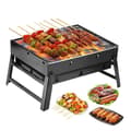 Miniatyrbild 1 av 6: Bomclap Bärbar Kolgrill – Fällbar Mini-Grill för Utomhus | Träkol & BBQ