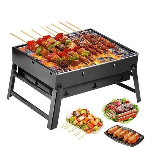 Bomclap Bärbar Kolgrill – Fällbar Mini-Grill för Utomhus | Träkol & BBQ