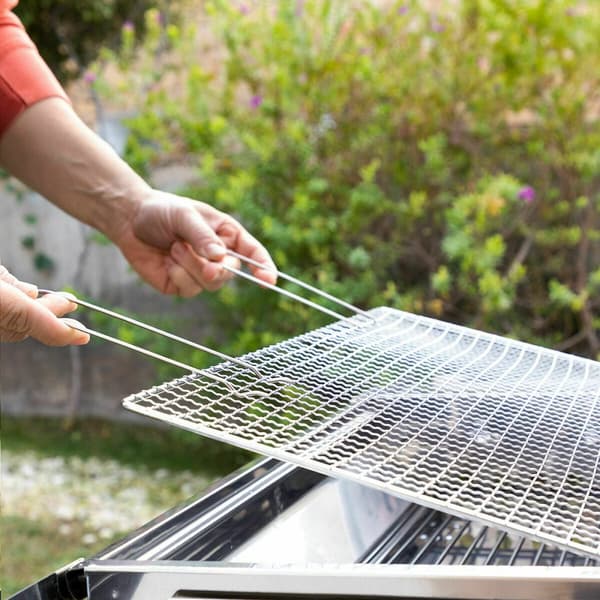 Pack Hopfällbar Kolgrill i Rostfritt Stål och Flexibel och uppladdningsbar elektrisk tändare InnovaGoods