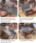Miniatyrbillede 4 af 8: Lollanda foldbar campinggrill i rustfrit stål – bærbar kulgrill til camping, picnic og udendørs madlavning