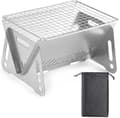 Miniatyrbillede 1 af 8: Lollanda foldbar campinggrill i rustfrit stål – bærbar kulgrill til camping, picnic og udendørs madlavning