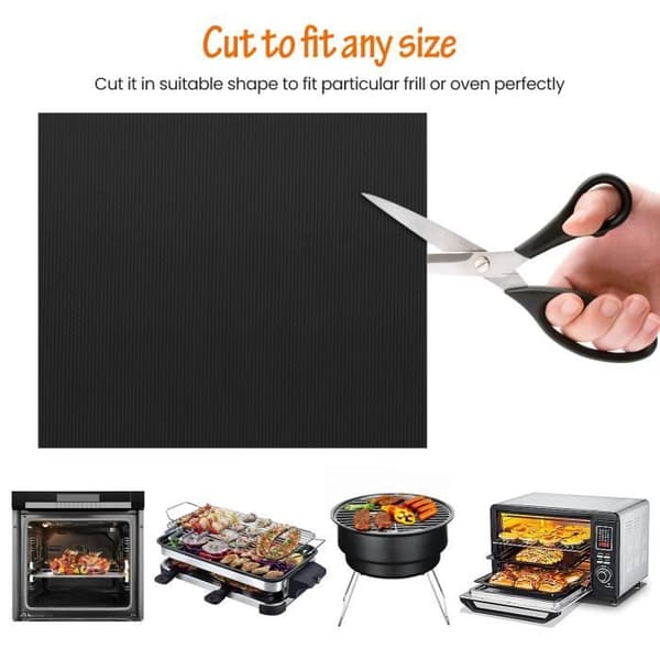 Ensemble Tapis Barbecue Återanvändbar Non-stick Matlagning för BBQ och Ugn Kamin Camping