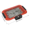 Miniatyrbild 2 av 2: Elektrisk Grill, 2000W Effekt, Justerbar Temperatur, Kompakt Storlek,Röd, EU
