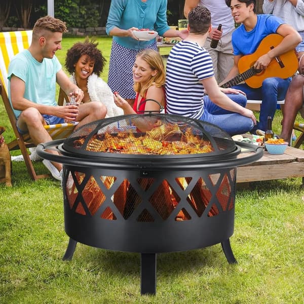 Fire Bowl, 81 cm Diameter, Funkbeskyttende Grillrist
