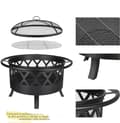 Miniatyrbillede 1 af 4: Fire Bowl, 81 cm Diameter, Funkbeskyttende Grillrist