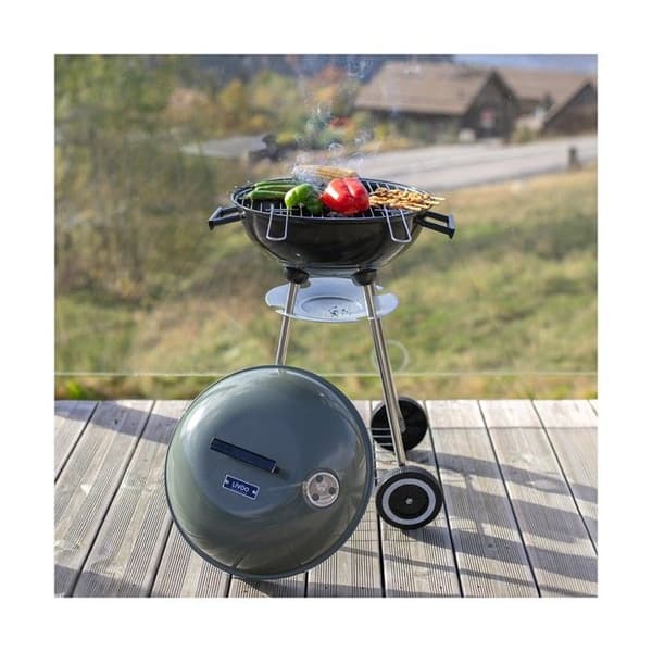 Kolgrill - Livoo - DOC172K - Grillyta Ø 41 cm - Emaljerad ståltank - Lätt att flytta