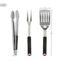 Miniatyrbild 5 av 7: Set med Redskap för Barbecue Aktive 3 Delar Grill Rostfritt stål 9 x 41 x 5 cm (4 antal)