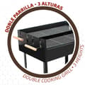 Miniatyrbillede 2 af 6: Kulgrill med hjul Aktive Emaljeret metal 100,5 x 88,5 x 40 cm Sort