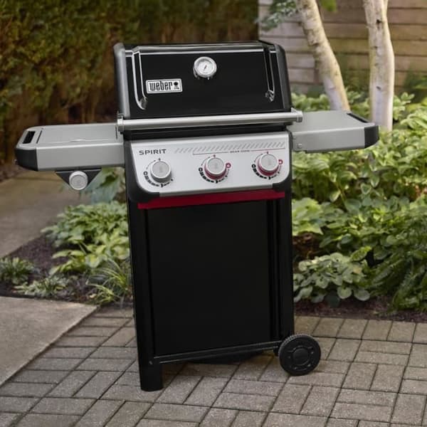 Weber Spirit E-335 Gasgrill GPL 3 Brennare Svart Rostfritt Stål för Utomhusbruk