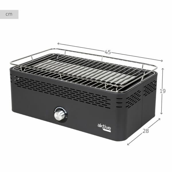 Kannettava Savuton Hiiligrilli Aktive 45 x 19 x 28 cm