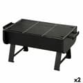 Miniatyrbillede 1 af 7: Havegrill Transportabel Aktive Stål 45 x 25 x 30 cm Sort (2 enheder)