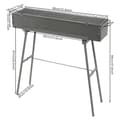 Miniatyrbillede 2 af 2: Kulgrill, Bærbar Sammenklappelig Design, 35 kg Belastningsevne,Grå