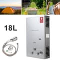 Miniatyrbillede 2 af 2: Tankless Vandvarmer, 18L Kapacitet, Udendørs Brug,Sølv