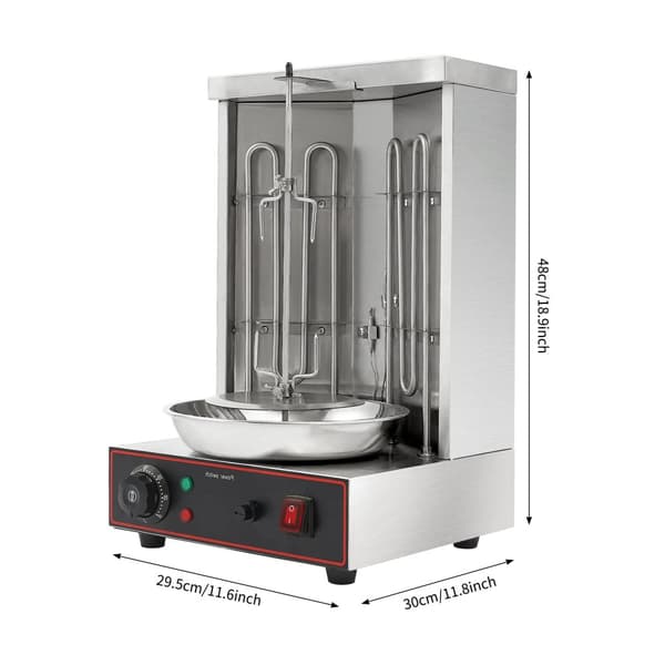 Doner Maskine, Justerbar Temperatur, 3000W Effekt,Sølv