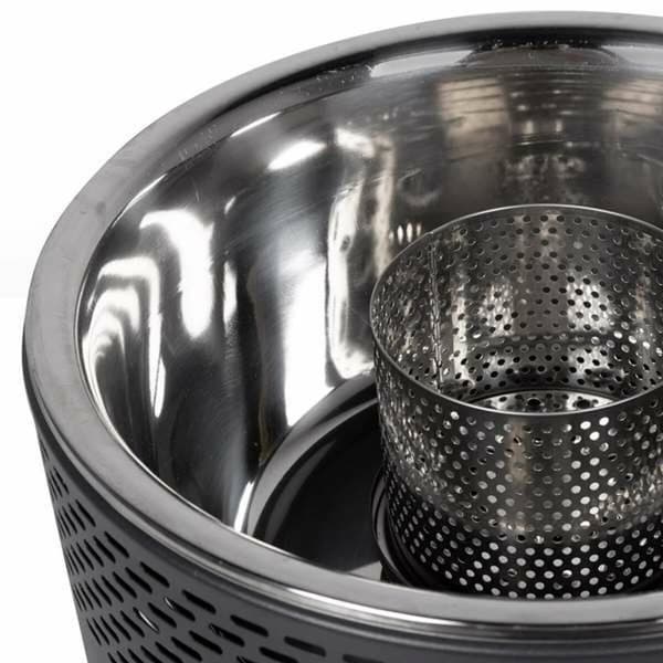Havegrill Transportabel Aktive Cirkulær Uden røg Sort Ø 34 cm