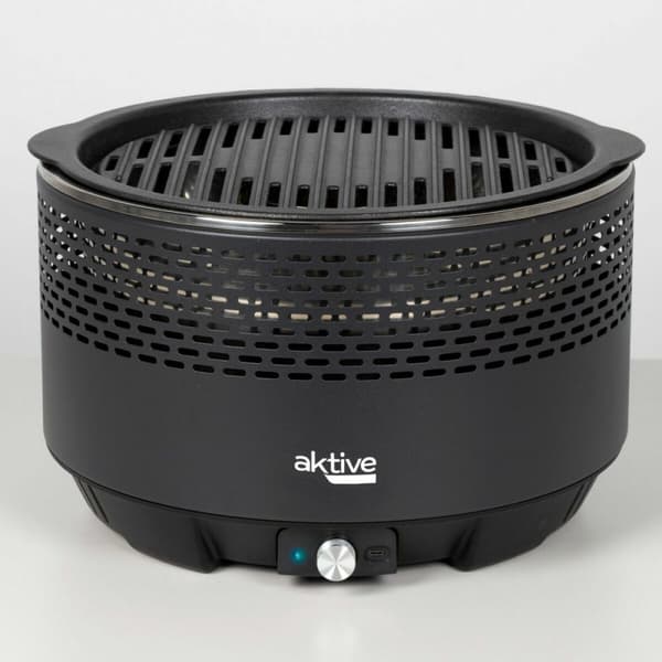 Havegrill Transportabel Aktive Cirkulær Uden røg Sort Ø 34 cm