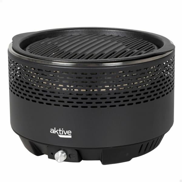 Bärbar Grill Aktive Rund Rök-fritt Svart Ø 34 cm
