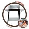 Miniatyrbillede 4 af 5: Kulgrill med hjul Aktive Emaljeret metal 90 x 85 x 32 cm Sort