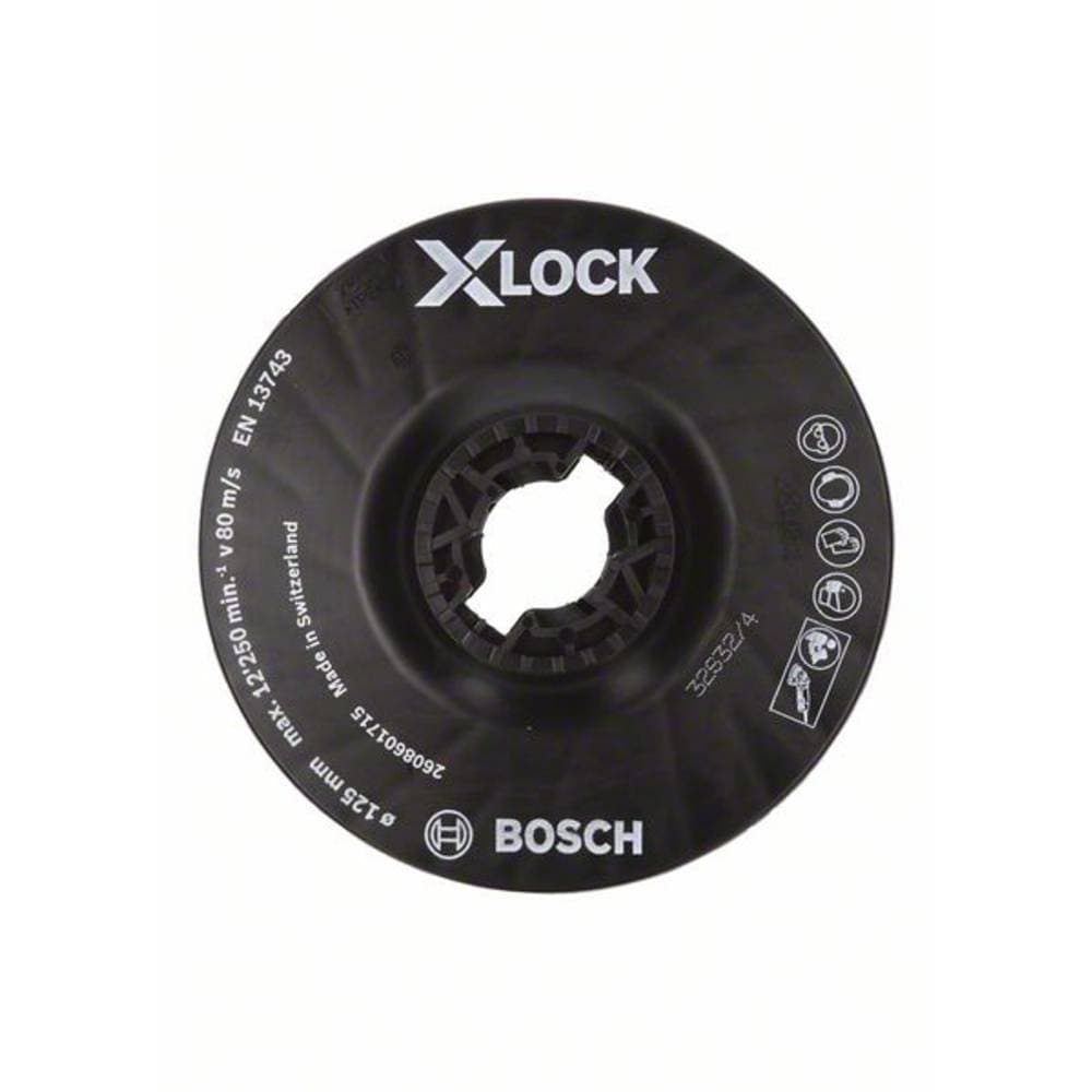 X-lock stödplatta, medelhård, 125 mm Bosch Accessories 2608601715 N/A