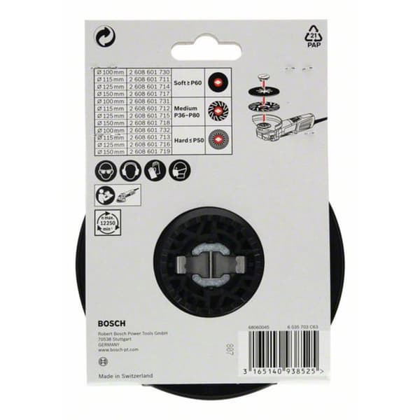 Bosch Accessories 2608601716 X-lock stödplatta, hård, 125 mm