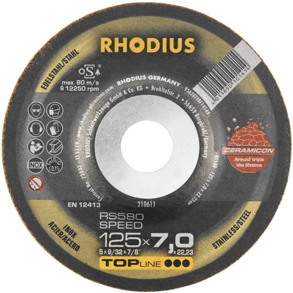 Rhodius 210658 RS580 SPEED Skrubbskiva bockad 180 mm 22.23 mm 1 st