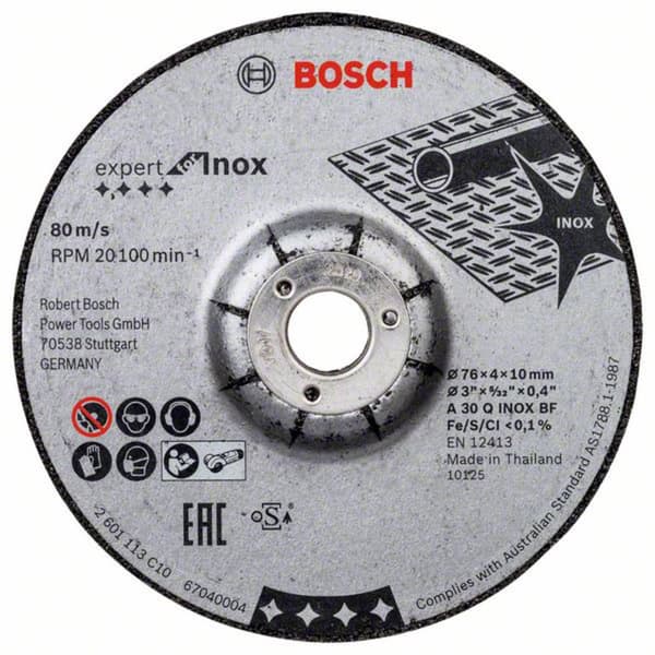 Skrubbskiva rak 76 mm 10 mm Bosch Accessories 2608601705 2608601705 2 st