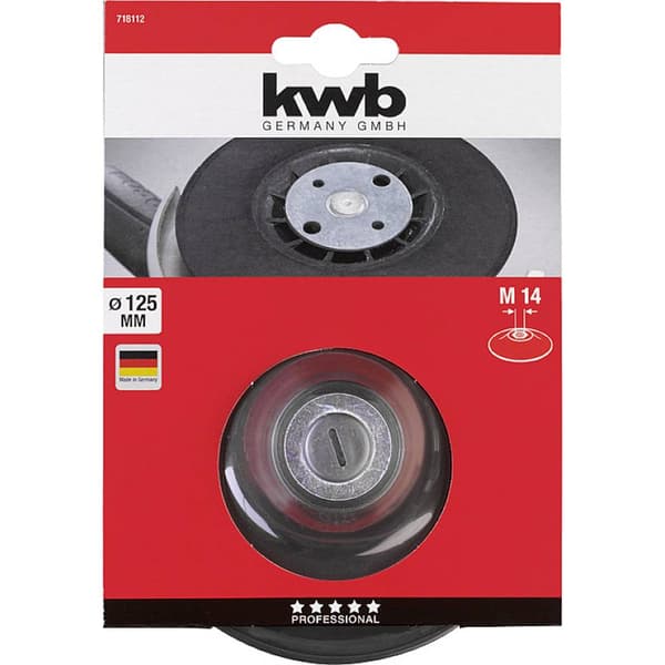 kwb 718112 Stödplatta för vinkelslip, Ø 125 mm Diameter 125 mm