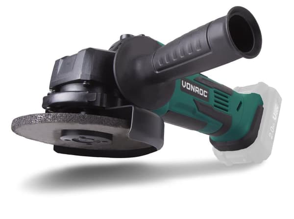 VONROC VINKELSLIP 20V – 115MM | INKL. 2.0AH BATTERI OCH LADDARE
