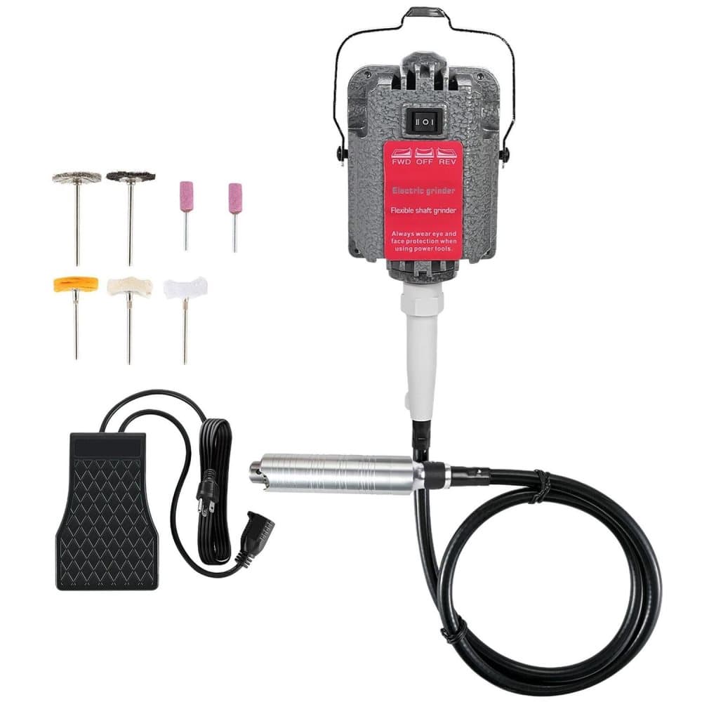 230W flexibel axelslipmaskin med steglös pedal,4mm 3-käftschuck,bred applikation