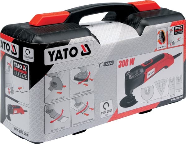 Yato YT-82220 power multiværktøj 300 W 22000 RPM Sort, Rød