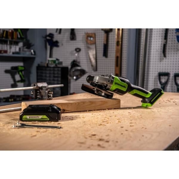 Vinkelslip - GREENWORKS - GD24AG - 24V Børsteløs - 125mm - Utan batteri eller laddare