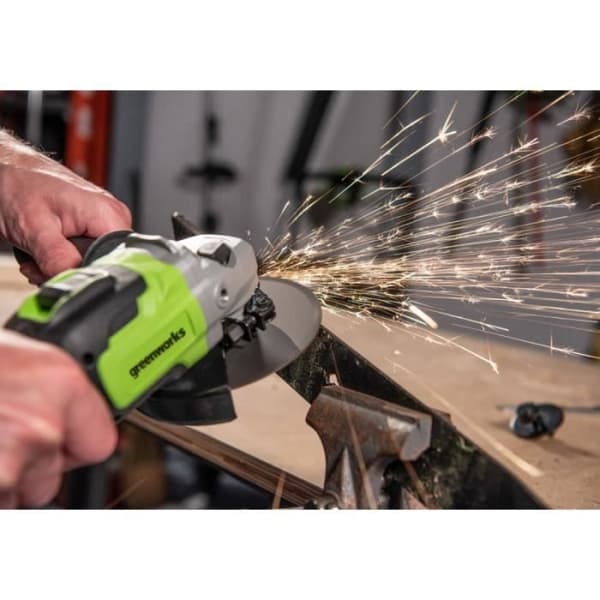 Vinkelslip - GREENWORKS - GD24AG - 24V Børsteløs - 125mm - Utan batteri eller laddare