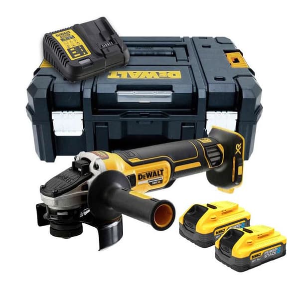 18V XR Ø125mm slipmaskin (2x5,0 Ah Powerstack) i TSTAK - DEWALT DCG405H2T