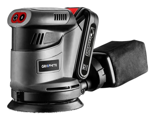 Random orbit sander Energy+ 18V, Li-Ion, 125mm base, uden batteri
