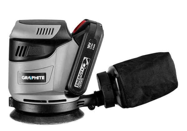 Random orbit sander Energy+ 18V, Li-Ion, 125mm base, uden batteri