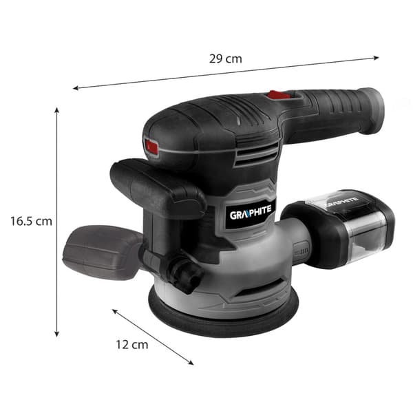 Random orbit sander 450W, skive 125/150 mm, kuffert