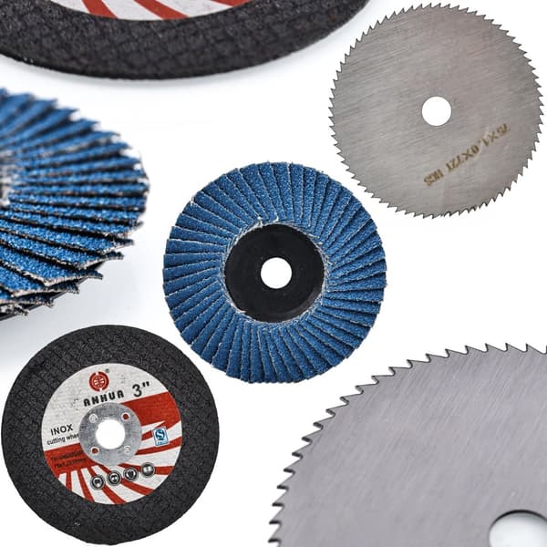 Rosfix Mini-sliber Rosfix Blue Bird 12V MBB12V + Segmenteret diamantskive 75 mm + Lamskive til slibning 76 mm + Rundsav 76 mm