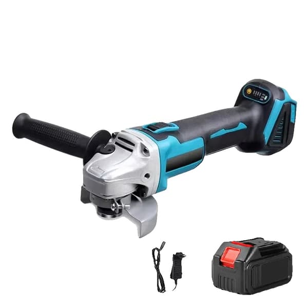 125MM Børsteløs Trådløs Vinkelsliber, 1000W Effekt, 13000rpm Hastighed,Med 1XBatteri