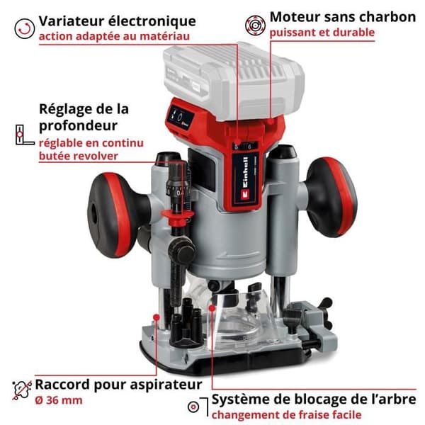 Einhell Professional Sladdlös staffhax TP-RO 18 Li BL-Solo Power X-Change (18V) Levereras utan batteri eller laddare